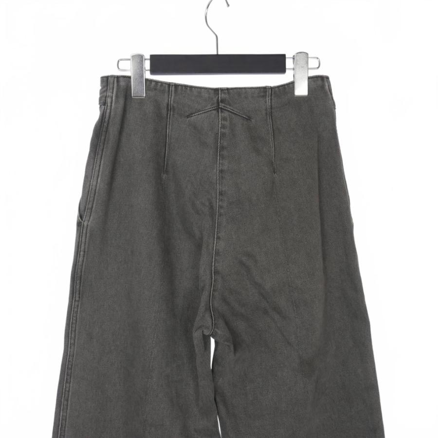 パトゥ PATOU 23AW ターンアップ ワイド デニム ジーンズ 34 黒