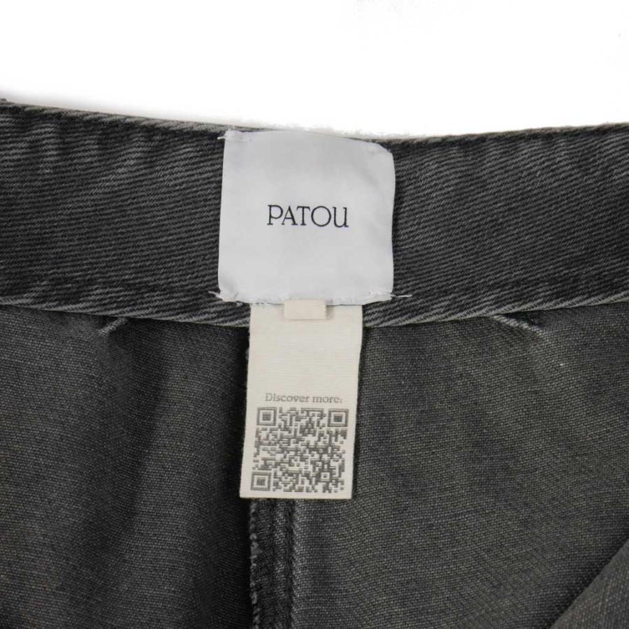 【中古】パトゥ PATOU 23AW ターンアップ ワイド デニム ジーンズ 34 黒 ブラック 23A-TR003-0081 レディース パトゥ PATOU 23AW ターンアップ ワイド デニム ジーンズ 34 黒