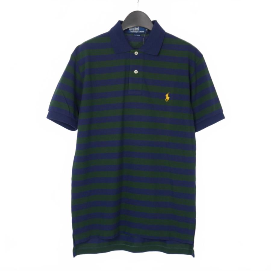 【ひろ】ポロラルフローレン 半袖ポロシャツ L ネイビーボーダー×グリーン ポロ ラルフローレン POLO RALPH LAUREN ポロシャツ 半袖ポロ ボーダー