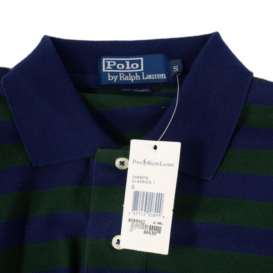 【ひろ】ポロラルフローレン 半袖ポロシャツ L ネイビーボーダー×グリーン ポロ ラルフローレン POLO RALPH LAUREN ポロシャツ 半袖ポロ ボーダー
