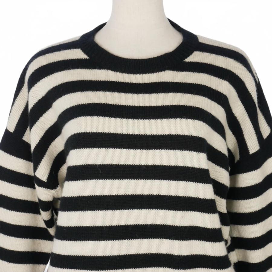 サンローラン パリ SAINT LAURENT PARIS ボーダーカシミヤニット