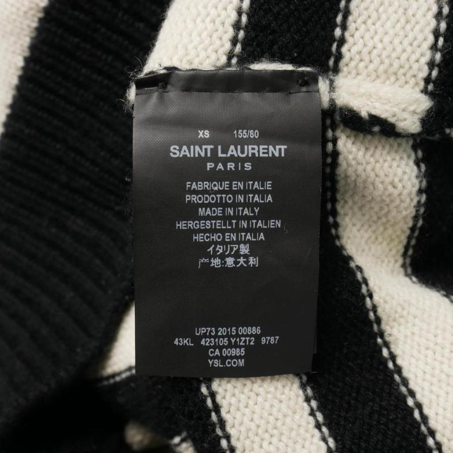 サンローラン パリ SAINT LAURENT PARIS ボーダーカシミヤニット