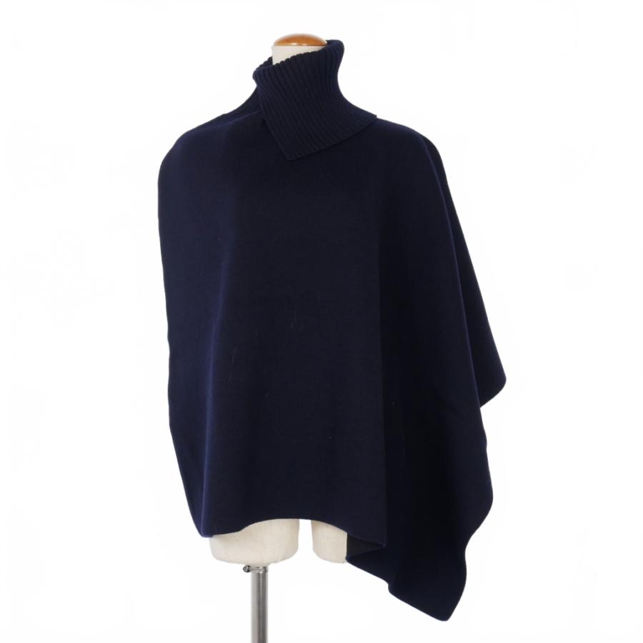 【中古】マルニ MARNI ハイネック アシンメトリー ニット ケープ 38 紺 ネイビー レディース MARNI（マルニ） ハイネック アシンメトリー ニット ケープ 38 紺