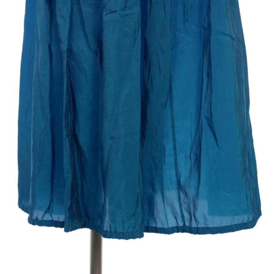 サラランツィ SARA LANZI キュプラナイロン ギャザー ロングスカート