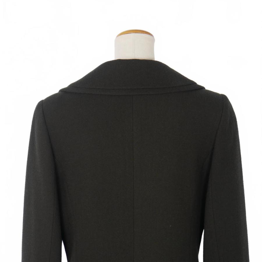 ハナエモリ HANAE MORI ウールジャケット テーラード 丸襟 38 黒