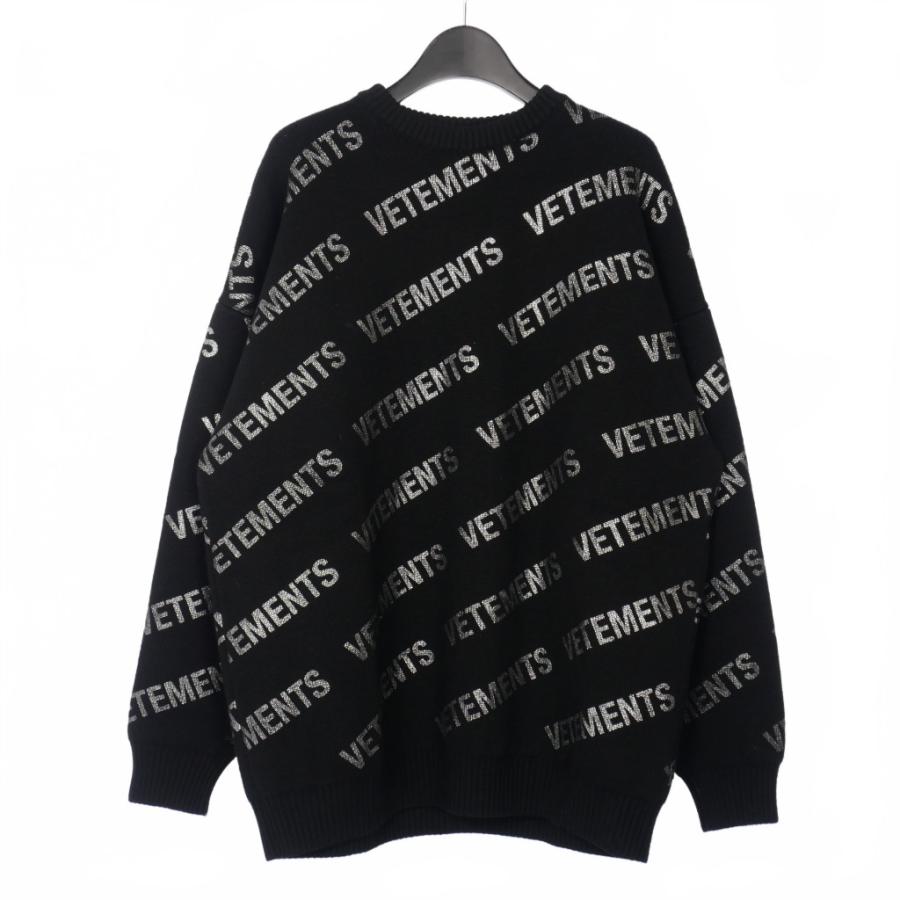 ヴェトモン ベトモン VETEMENTS グリッター モノグラム ロゴ ニット 