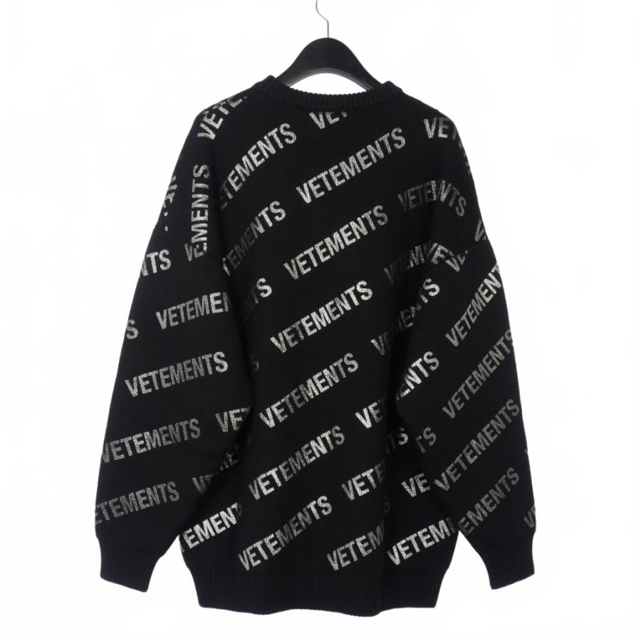 ヴェトモン ベトモン VETEMENTS グリッター モノグラム ロゴ ニット 