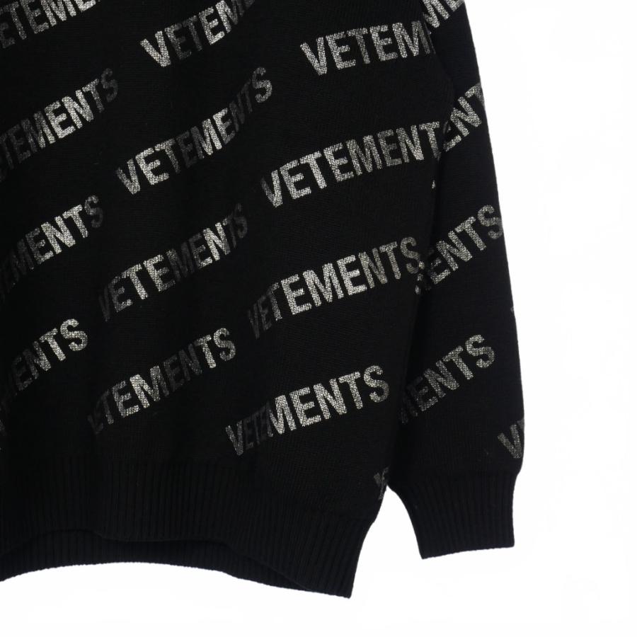ヴェトモン ベトモン VETEMENTS グリッター モノグラム ロゴ ニット 
