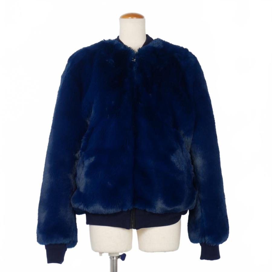 GOLDEN ゴールデングースボンバージャケット　ダークブルー ゴールデングース GOLDEN GOOSE フェイクファー ボンバージャケット