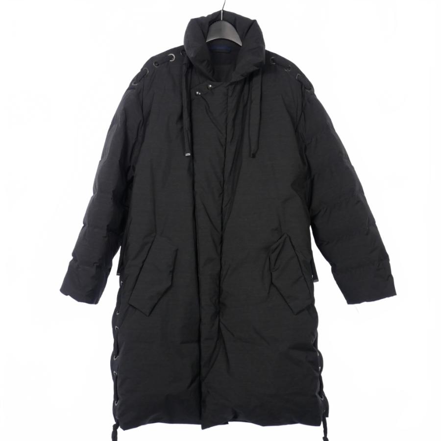 LANVIN　ダウンコート LANVIN ランバンオンブルー ロングダウンコート フリル ブラック