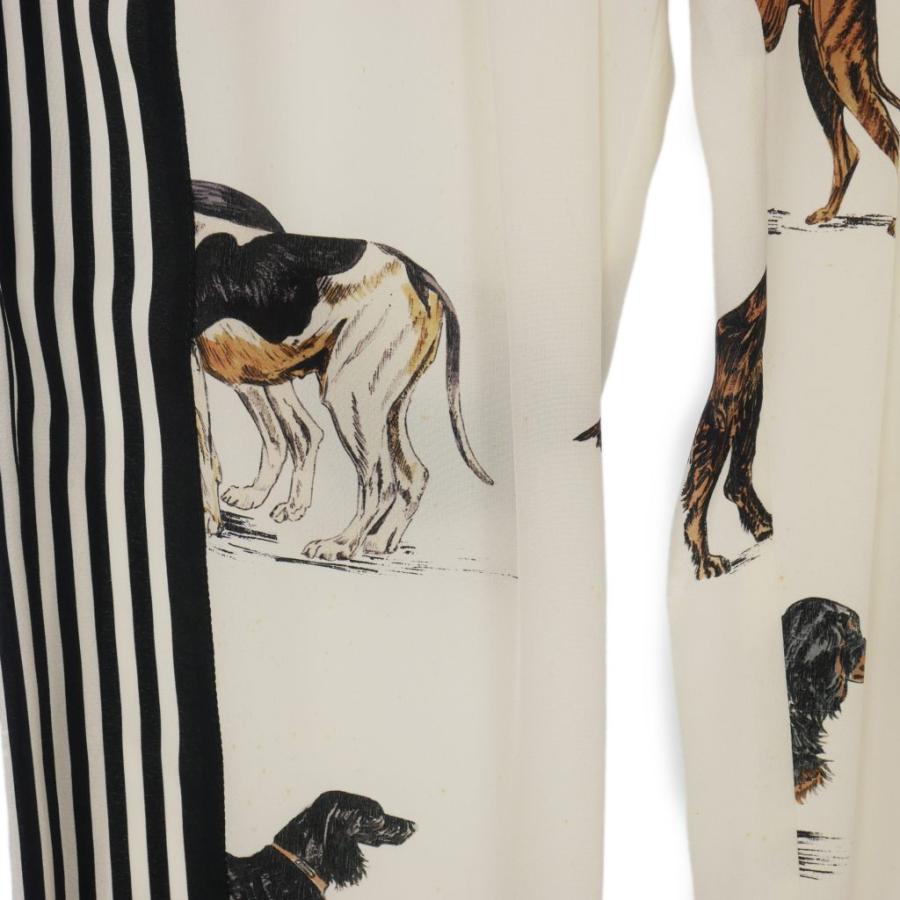 ステラマッカートニー STELLA McCARTNEY 犬モチーフ プリント シルク