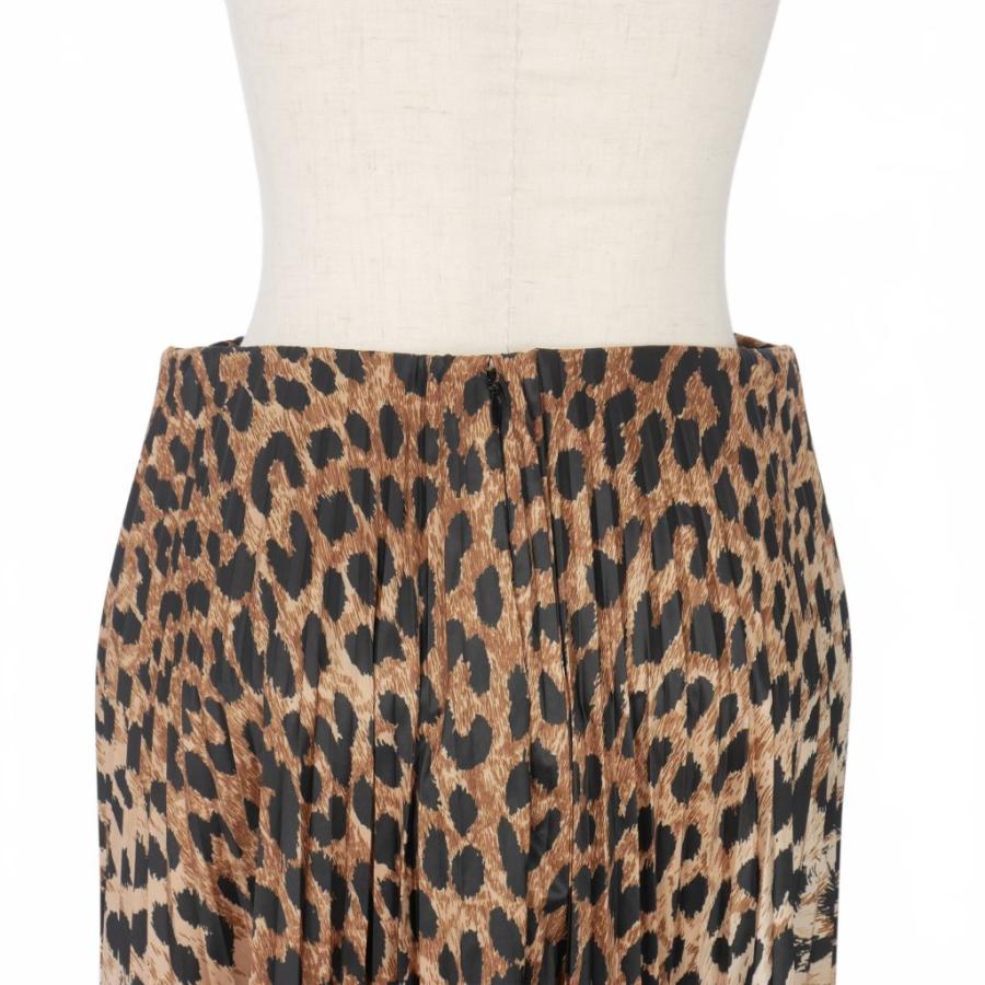 バレンシアガ ＊ ロングプリーツスカート BALENCIAGA（バレンシアガ） レオパード プリーツ フレアスカート 38