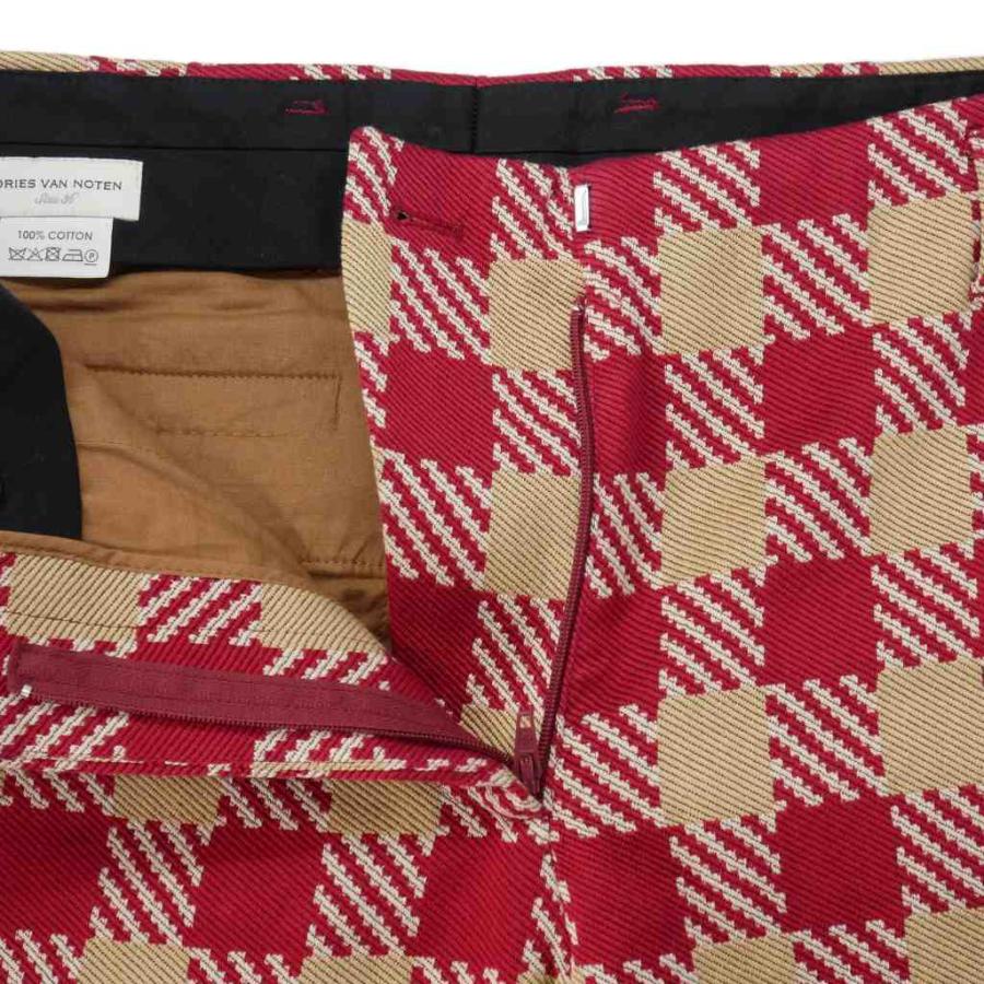 ドリスヴァンノッテン DRIES VAN NOTEN チェック ストレートパンツ 36  