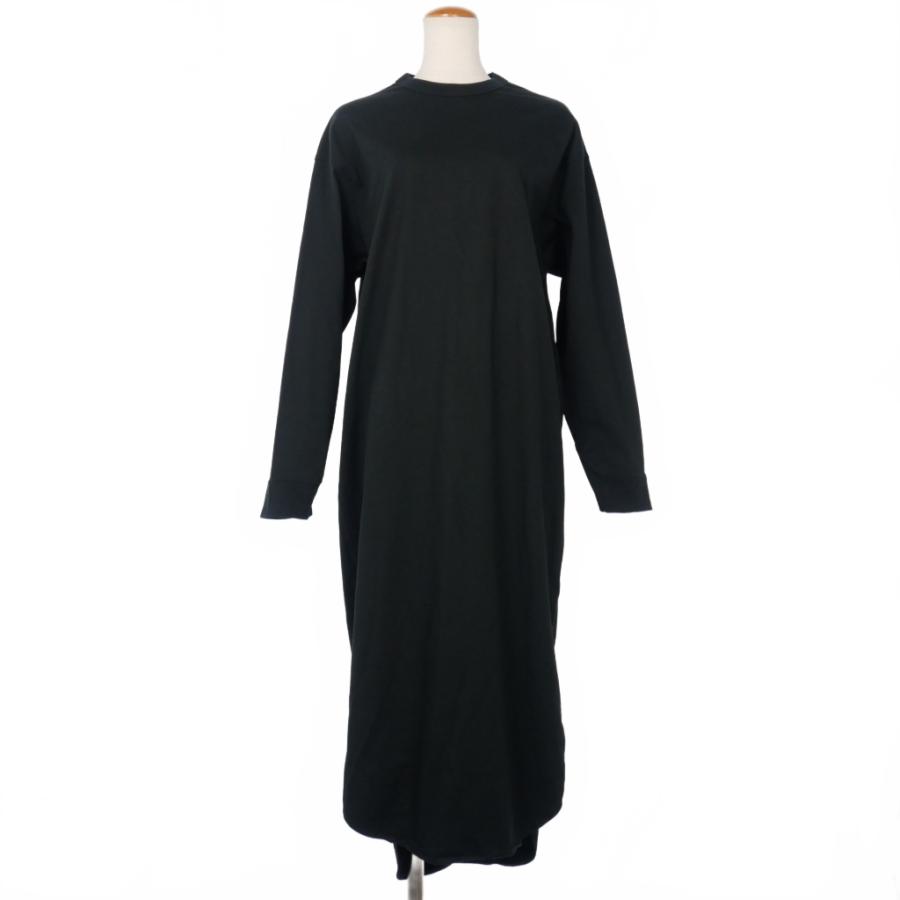 エイトン ATON ラウンドヘム マキシ丈 カットソー ワンピース 長袖 02