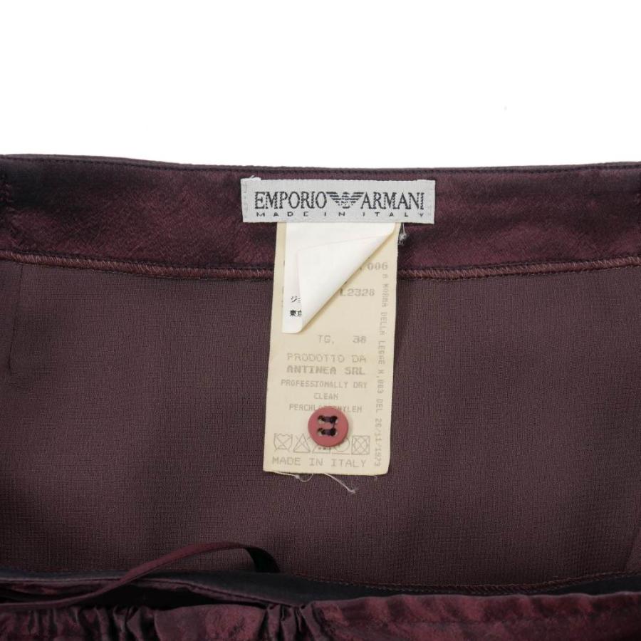 EMPORIO ARMANI エンポリオアルマーニ シルク サテン ラップスカート