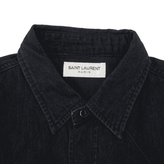 サンローラン パリ SAINT LAURENT PARIS デニムシャツ 長袖 Mサイズ