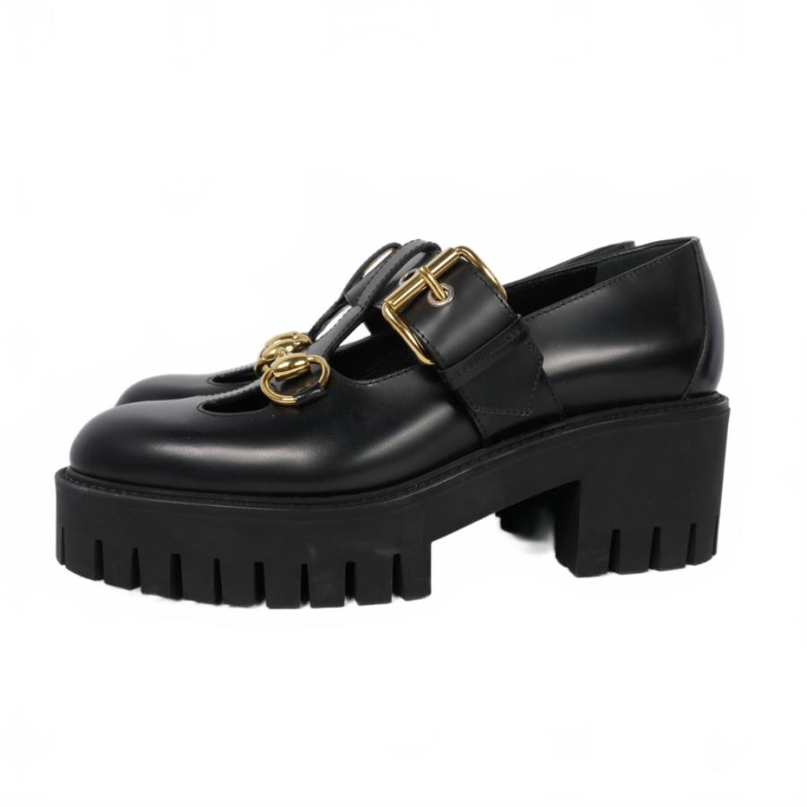 GUCCI（グッチ） ホースビット ストラップ レザー ローファー メリー