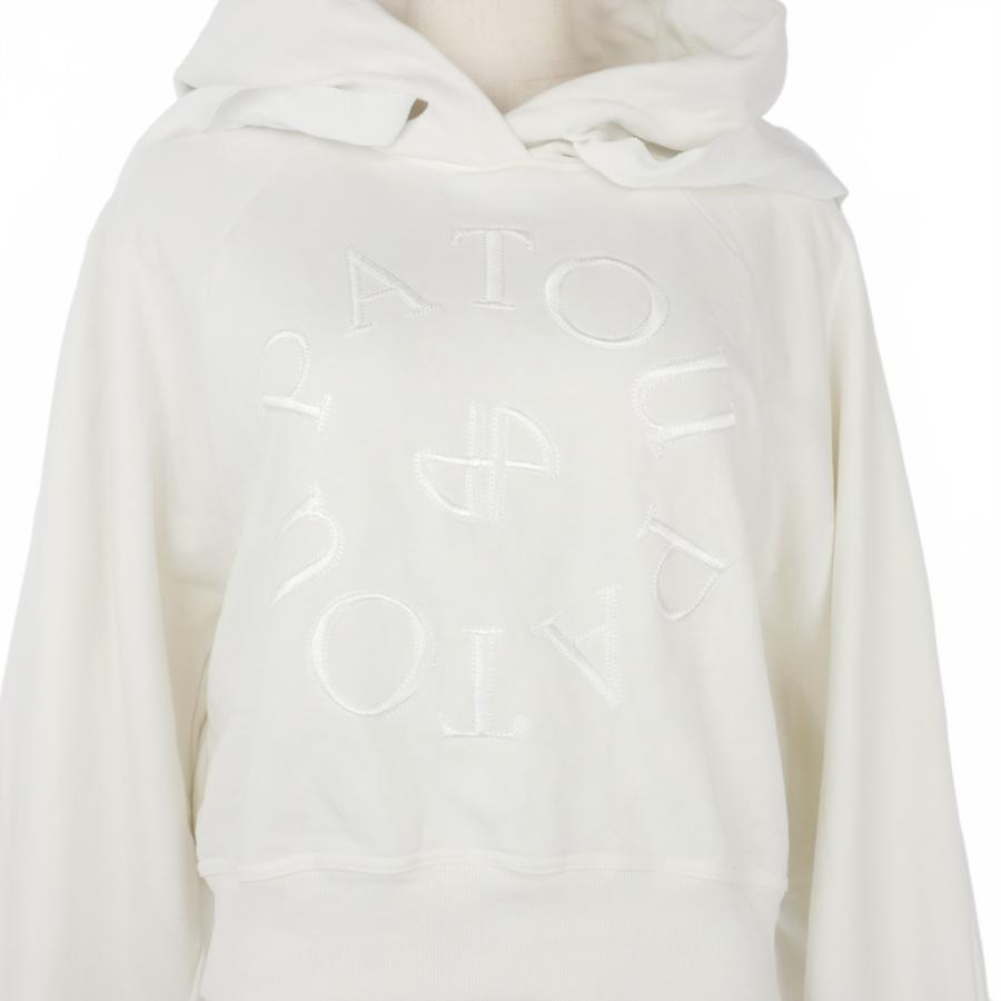 パトゥ PATOU クロップドフーディ パーカー ショート丈 Mサイズ ホワイト 白 25S-JE069-9985 レディース
