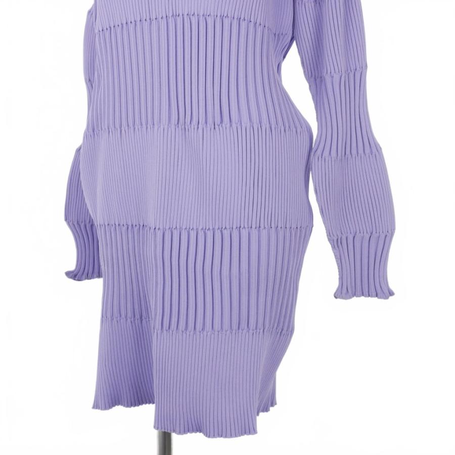 【CFCL】2022AW パープルチュニック ワンピース シーエフシーエル CFCL FLUTED DRESS 2 ニットワンピース 長袖 サイズ3
