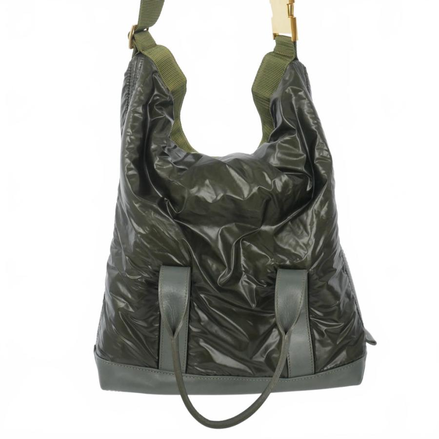 サカイ sacai ドライナイロン ショルダーバッグ 2WAY 緑 カーキ 21