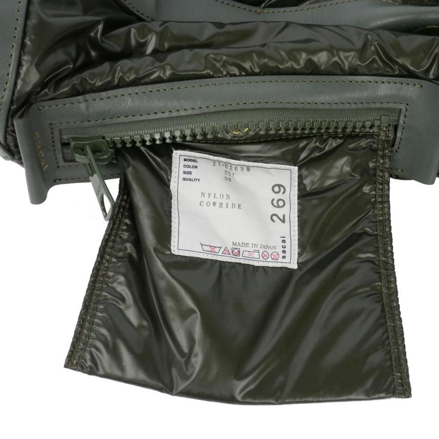 サカイ sacai ドライナイロン ショルダーバッグ 2WAY 緑 カーキ 21