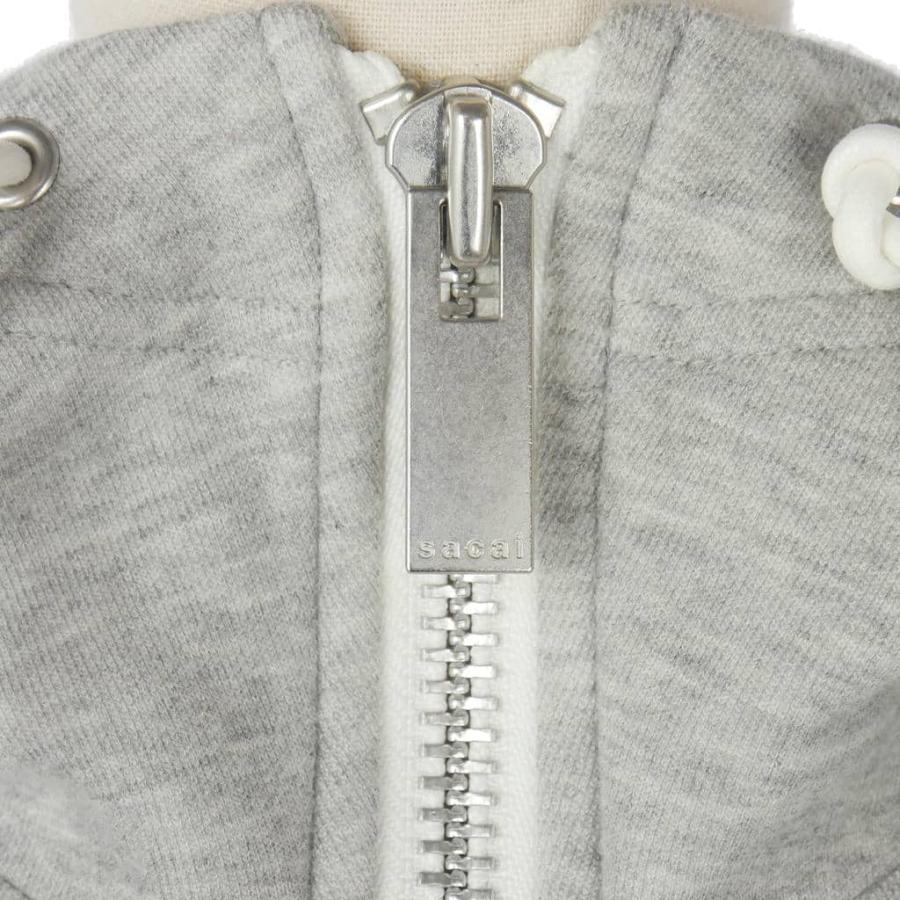 sacai×Fragment Design/ジップアップパーカー　グレー 人気 サカイ sacai 22aw ジップパーカー フーディー ロングスリーブ 1