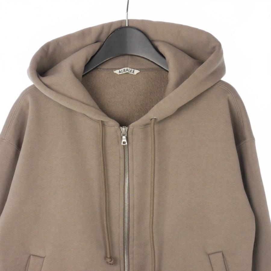 オーラリー AURALEE SMOOTH SOFT SWEAT ZIP PARKA スムーズソフト