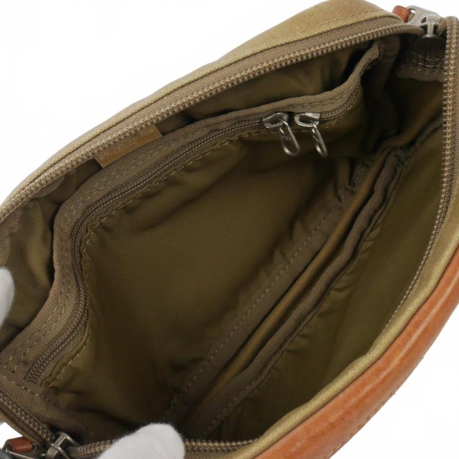 ポーター PORTER FIELD レザー キャンバス ショルダーバッグ PORTER ポーター FIELD SHOULDER POUCH ベジタブルタンニンレザー