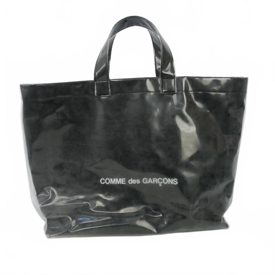 極美品✨COMME des GARCONS トートバッグ 総柄 PVC A4 黒 ブラックコムデギャルソン BLACK COMME des GARCONS ブラック