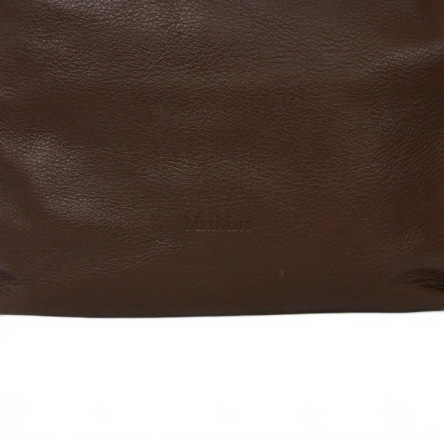 Max Mara（マックスマーラ） レザー ショルダーバッグ バケツバッグ 茶