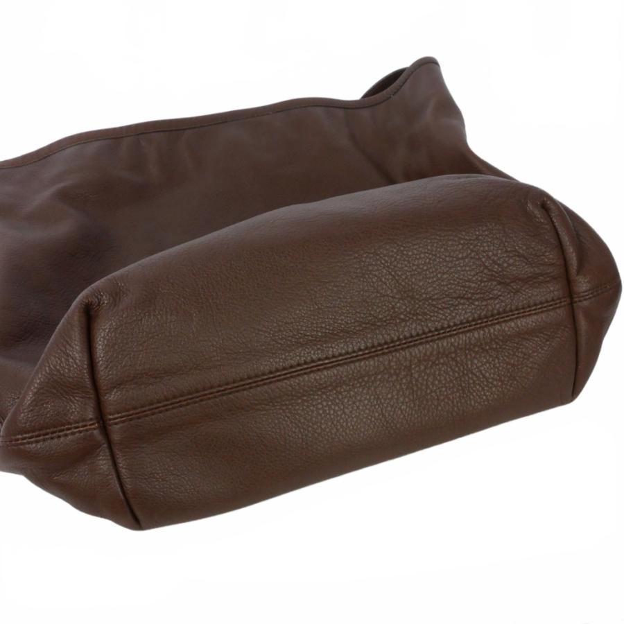 【保存袋付き】美品 マックスマーラ かご バッグ バケツ レザー 茶 Max Mara（マックスマーラ） レザー ショルダーバッグ バケツバッグ 茶