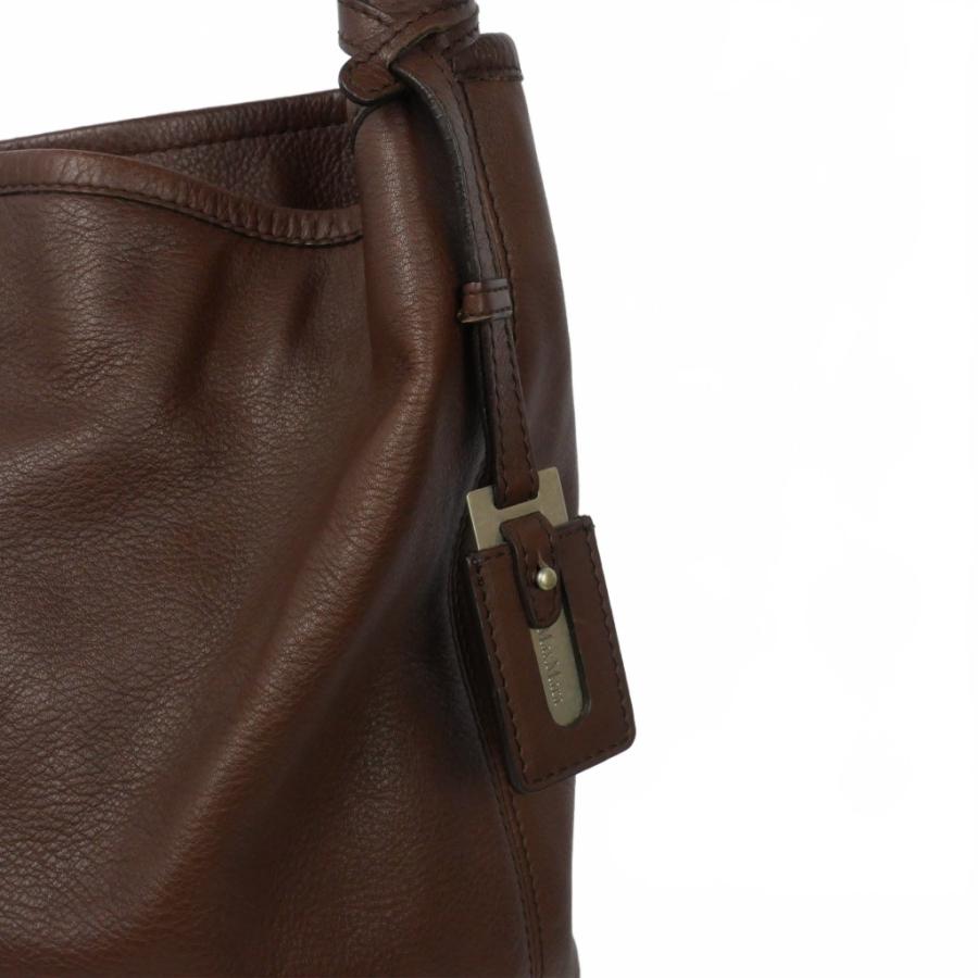 Max Mara（マックスマーラ） レザー ショルダーバッグ バケツバッグ 茶