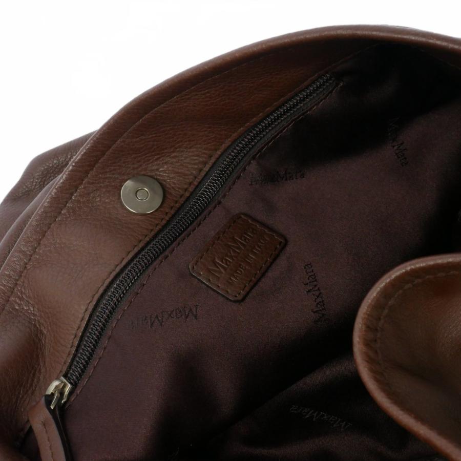 Max Mara（マックスマーラ） レザー ショルダーバッグ バケツバッグ 茶