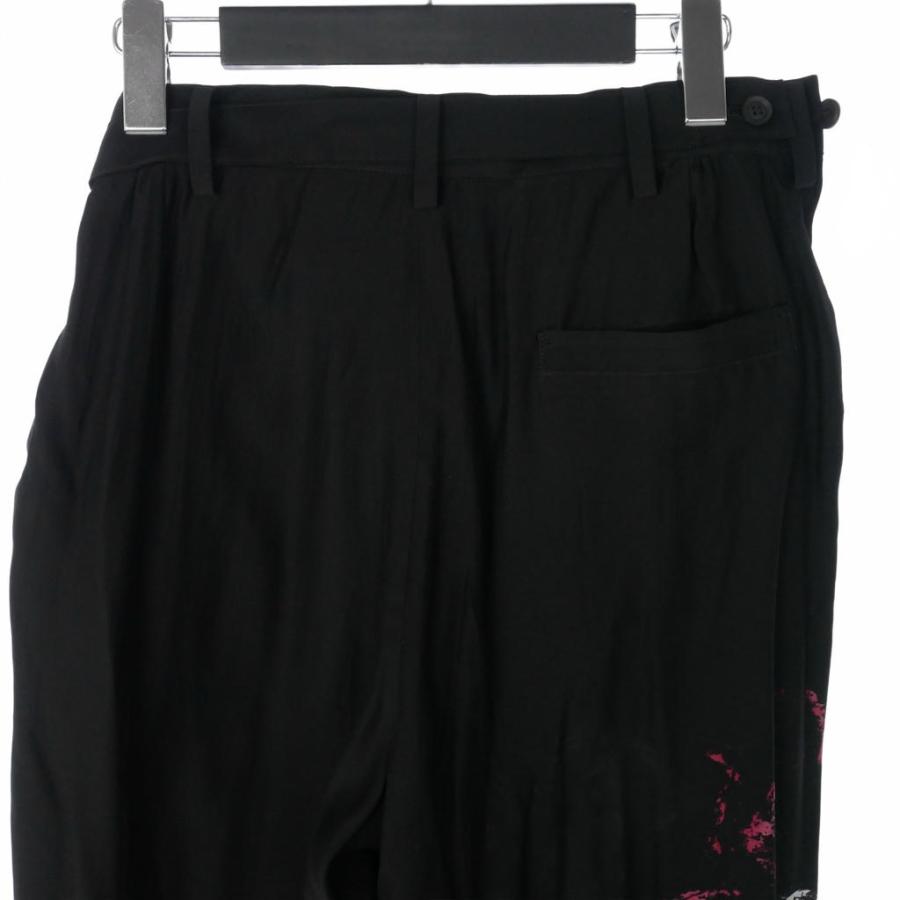 ヨウジヤマモトノアール YOHJI YAMAMOTO NOIR プリント パンツ シルク