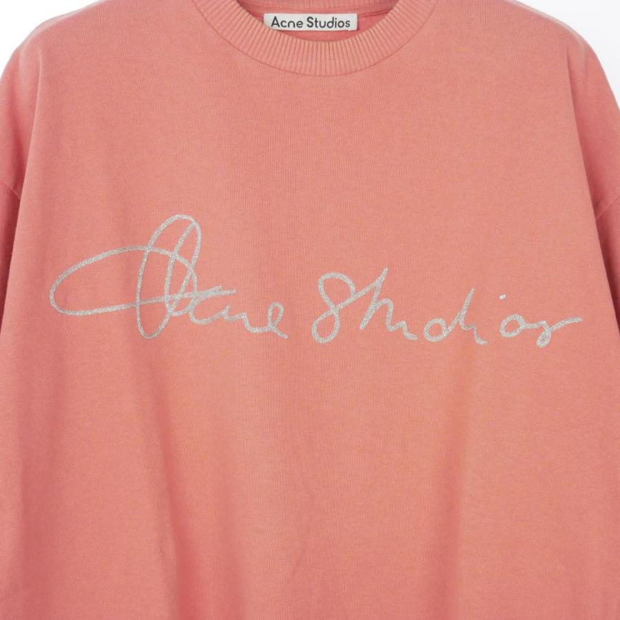 アクネ ストゥディオズ Acne Studios Peach Glitter Logo T-shirt