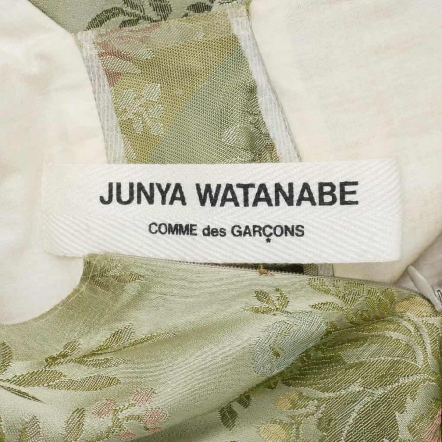 ジュンヤワタナベ JUNYA WATANABE AD1997 アーカイブ 花柄 ジャガード ドレス ワンピース ノースリーブ ロング丈 ライトグリーン 緑_8