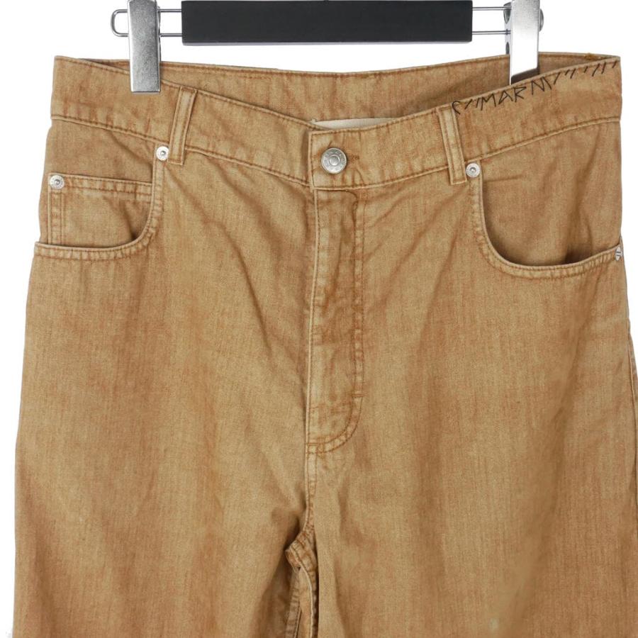 マルニ MARNI 24SS ワイドレッグ ロールアップ デニムパンツ ヴィンテージウォッシュ 40 茶 ブラウン PAJD0478A0 USCV98 レディースの画像