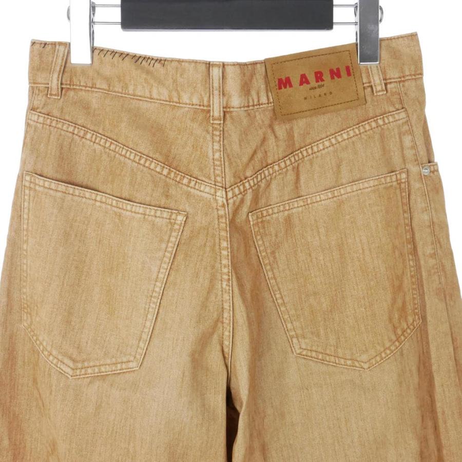 マルニ MARNI 24SS ワイドレッグ ロールアップ デニムパンツ ヴィンテージウォッシュ 40 茶 ブラウン PAJD0478A0 USCV98 レディースの画像