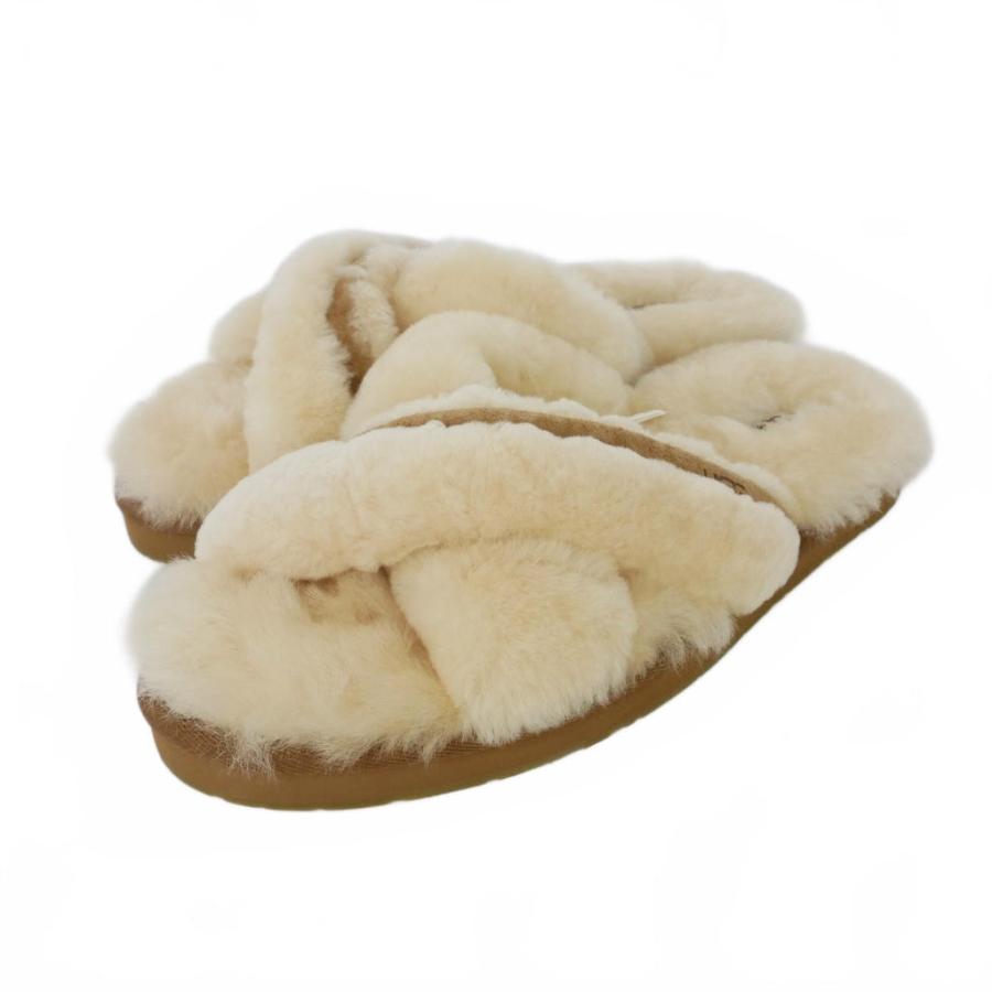 アグ UGG スカフィタ クロスストラップ フェイクファー サンダル US8