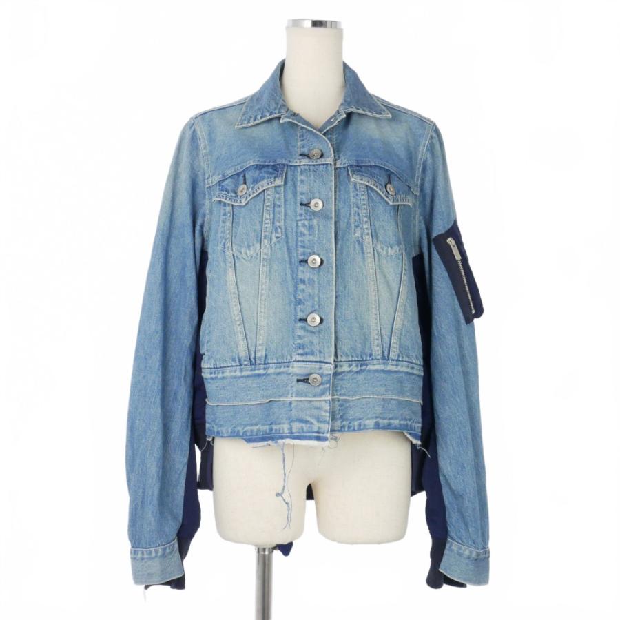 サカイ sacai 19SS MA-1 ボンバー デニムジャケット ドッキング 