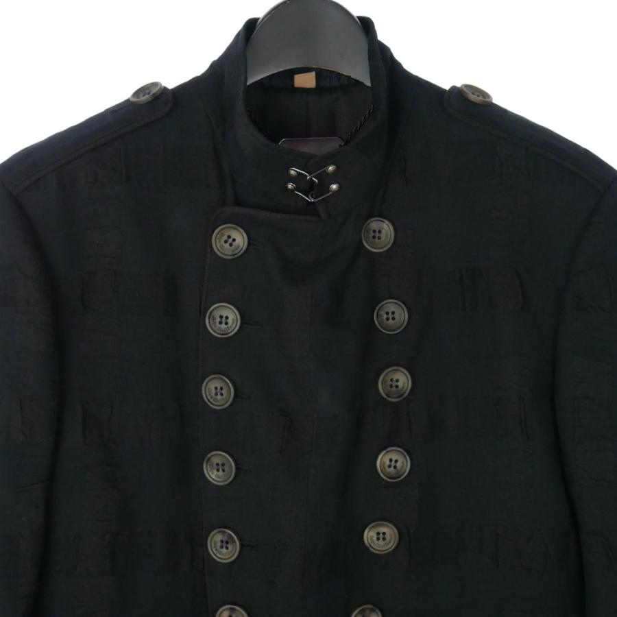 ジョンガリアーノ JOHN GALLIANO アーカイブ ナポレオンコート ジャケット コットンリネン 48 ブラック 黒 AUY505A メンズの画像