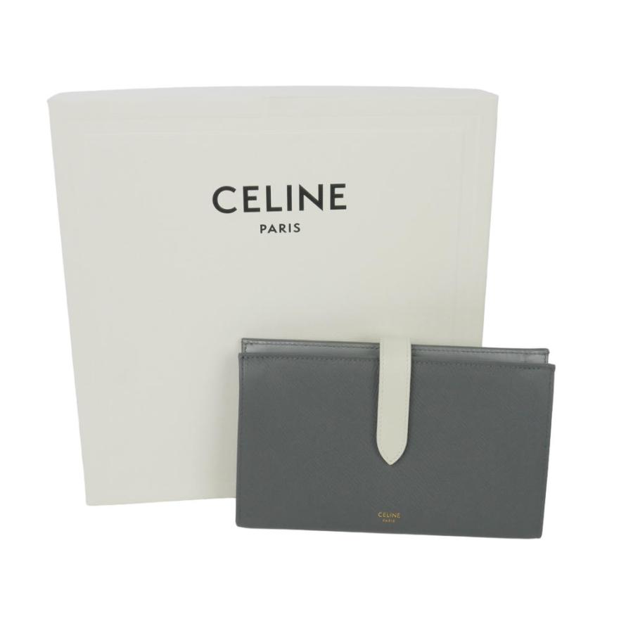 CELINE（セリーヌ） ラージ ストラップ ウォレット 二つ折り財布 長 
