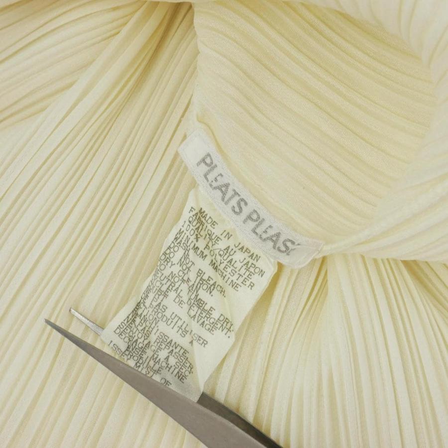 PLEATSPLEASE ISSEYMIYAKE ブラウス アイボリー プリーツプリーズ PLEATS PLEASE イッセイミヤケ 00AW プリーツシャツ