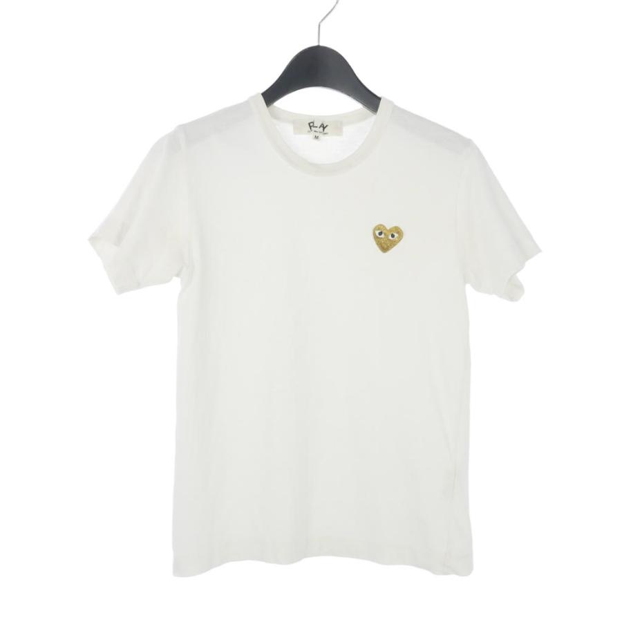 プレイコムデギャルソン PLAY COMME des GARCONS 金ハート ワッペン T