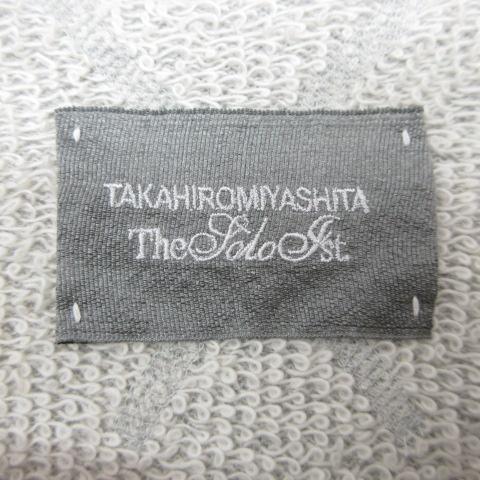 未使用品 タカヒロミヤシタザソロイスト セーター ニット 九分袖 three quarters sweatshirt S.013 ヘムスリット コットン XS グレー 白 ホ｜vectorpremium｜03