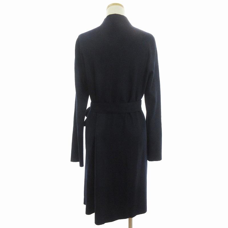 レリアン Leilian ガウンコート ロング カーディガン ウール ベルト