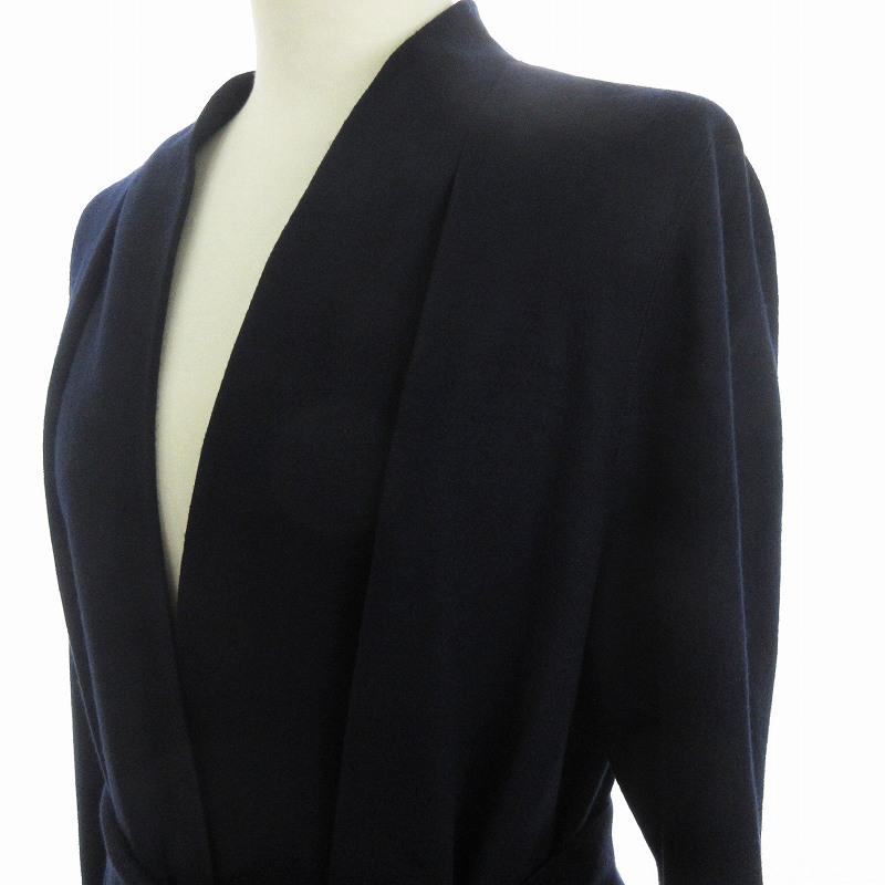 レリアン Leilian ガウンコート ロング カーディガン ウール ベルト