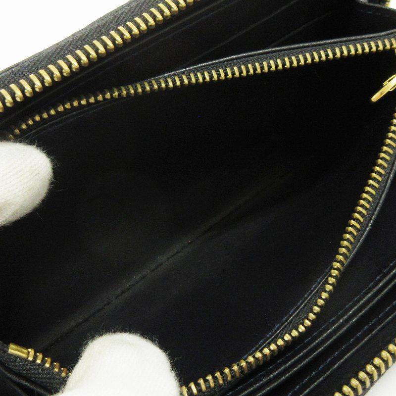 ヴィトン　ヴェルニ長財布　ラウンドファスナー　M90075 黒　男女兼用 LOUIS VUITTON ルイヴィトン ヴェルニ ジッピーウォレット