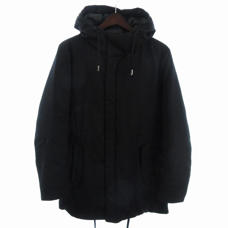 ユニクロ UNIQLO 22AW ウール ダウンコート フード付き 黒 ブラック S  