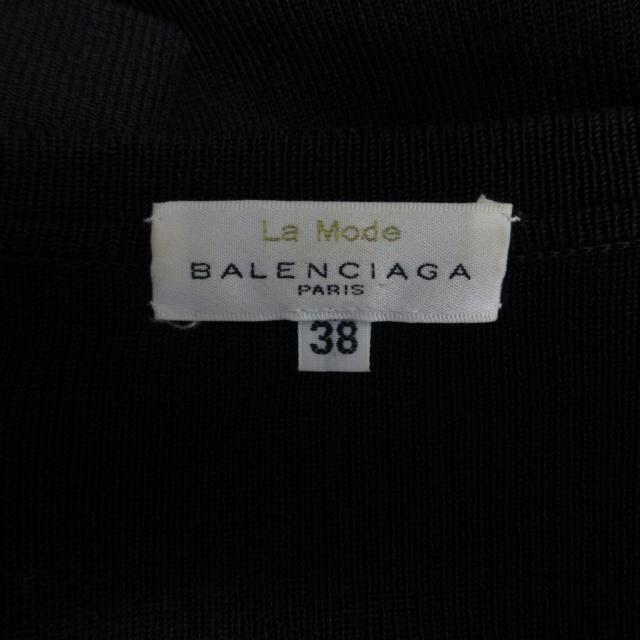 バレンシアガ BALENCIAGA ラモード カーディガン 七分袖 ブラック 38 M-L相当 0305 レディース｜vectorpremium｜03